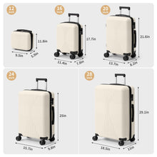 Load image into Gallery viewer, 5-Piece Lightweight Luggage Set with Lock – 12/16/20/24/28 Inch
