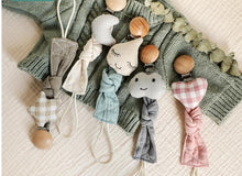 将图片加载到图库查看器，Handmade Modern Unique Baby Pacifier Chain Clip Cotton Cloth Plush Animal Toys Soother Nipples Holder For Baby
