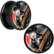 Load image into Gallery viewer, Wake the Dead Grim Reaper Halloween Black Anodized Plug Set 5mm to 16mm
