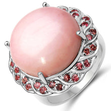 Load image into Gallery viewer, 14.59 Carat Genuine Opal &amp; Tourmaline .925 Sterling Silver Ring
