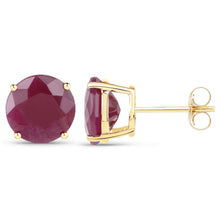 Load image into Gallery viewer, 7.40 Carat Genuine Ruby 14K Yellow Gold Earrings
