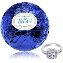 Load image into Gallery viewer, Tranquil Serenity Bath Bomb with Jewelry Ring Inside
