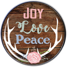 Load image into Gallery viewer, Joy Love Peace Antlers Barbell Tongue Ring
