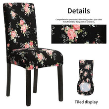 Load image into Gallery viewer, Chair Cover Simple Home  Printed Chair Cover Household Thickened Fleece Chair Cover Universal KitchenDining Chair Cover Spandex tretch Removable Washable Dining Room Chair Protector Slipcovers/Home Decor Dining Room Seat Cover
