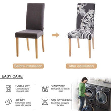 Load image into Gallery viewer, Chair Cover Simple Home  Printed Chair Cover Household Thickened Fleece Chair Cover Universal KitchenDining Chair Cover Spandex tretch Removable Washable Dining Room Chair Protector Slipcovers/Home Decor Dining Room Seat Cover

