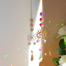Load image into Gallery viewer, Chandelier Crystal Wind Chime Pendant Metallic Hoop Moon Rainbow Maker Sun Hanging Drop Crystal For Window Curtains Home Decor Gifts Photography Prop
