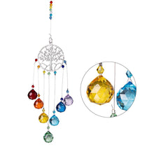 Load image into Gallery viewer, Chandelier Wind Chimes Ab Coating Crystal Prisms Hanging Sun Catcher Rainbow Chaser Crystals Ball Prisms  Window Curtains Pendant Home Decor Gifts Garden Patio Yard
