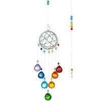 Load image into Gallery viewer, Chandelier Wind Chimes Ab Coating Crystal Prisms Hanging Sun Catcher Rainbow Chaser Crystals Ball Prisms  Window Curtains Pendant Home Decor Gifts Garden Patio Yard
