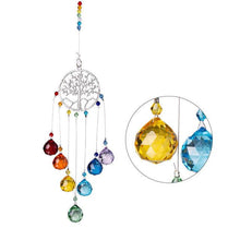Load image into Gallery viewer, Chandelier Wind Chimes Ab Coating Crystal Prisms Hanging Sun Catcher Rainbow Chaser Crystals Ball Prisms  Window Curtains Pendant Home Decor Gifts Garden Patio Yard

