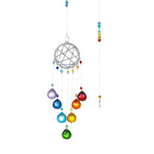 Load image into Gallery viewer, Chandelier Wind Chimes Ab Coating Crystal Prisms Hanging Sun Catcher Rainbow Chaser Crystals Ball Prisms  Window Curtains Pendant Home Decor Gifts Garden Patio Yard
