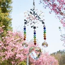 Load image into Gallery viewer, Chandelier Wind Chimes Ab Coating Crystal Prisms Hanging Sun Catcher Rainbow Chaser Crystals Ball Prisms  Window Curtains Pendant Home Decor Gifts Garden Patio Yard
