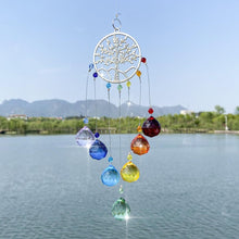 Load image into Gallery viewer, Chandelier Wind Chimes Ab Coating Crystal Prisms Hanging Sun Catcher Rainbow Chaser Crystals Ball Prisms  Window Curtains Pendant Home Decor Gifts Garden Patio Yard
