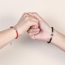 Load image into Gallery viewer, Charming 100 Languages Couple Bracelets Braided Rope Bracelet Jewelry Bangle Bracelet Women Red/Black Braided Rope Couple Bracelet Him And Her Matching Bracelet For Boyfriend Girlfriend Best Friends Valentines Gifts
