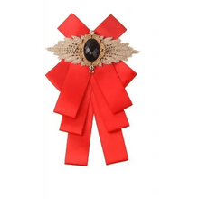Load image into Gallery viewer, Charming  Butterfly Ladies Bowtie Casual Solid Color Rhinestone Brooch Bowties For Women Fashionable Wedding  Bowtie
