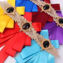 Load image into Gallery viewer, Charming  Butterfly Ladies Bowtie Casual Solid Color Rhinestone Brooch Bowties For Women Fashionable Wedding  Bowtie
