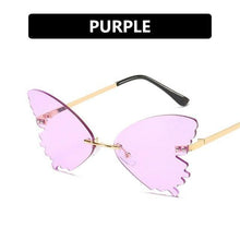 将图片加载到图库查看器，Charming Butterfly Sunglasses Women Luxury Design Glasses Women Summer Oversized Anti-reflective Eyeglasses Women Cool Fashion Trendy Sunglasses
