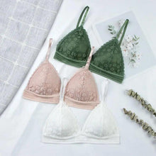 Load image into Gallery viewer, Charming Floral Lace Bra Top For Women Push Up Female Lingerie breathable Bralette Removable Pad Thin Fashion New Wireless Bras
