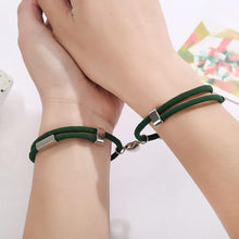 将图片加载到图库查看器，Charming Paired Bracelet Couple Adjustable Rope Heart Magnet Attract Each Other Stainless Steel Charm Magnetic Bracelets Mutual Attraction Eternal Love Relationship Matching Jewelry Gifts For Women
