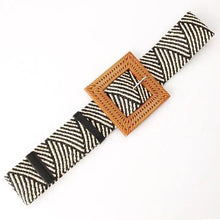 Load image into Gallery viewer, Charming Women Waist Belt Classic Round Wooden Buckle Casual Design Dress Women Buckle Waist Dress Band
