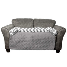 Load image into Gallery viewer, Chevron Reversible Quilted Pet Bed Chair Cover - Assorted Sizes
