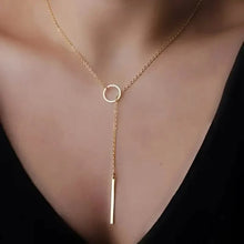 Load image into Gallery viewer, Chic Ethnic-Inspired Alloy Circle &amp; Rod Pendant Necklace

