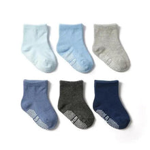 Load image into Gallery viewer, Children Cotton  6 Pairs/Set Anti-slip Socks For Boys Girl Rubber Kid Floor Sock With Grips For 0 To 6 Years Kids

