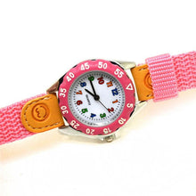将图片加载到图库查看器，Children Cute Boys Girls Quartz Watch Kids Childrens Fabric Strap Student Time Clock Wristwatch Gifts Colorful Number Dial Time Teach Watches PU Band Analog Quartz Children Sport Outdoor Boys Kids Wrist Watches
