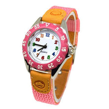 将图片加载到图库查看器，Children Cute Boys Girls Quartz Watch Kids Childrens Fabric Strap Student Time Clock Wristwatch Gifts Colorful Number Dial Time Teach Watches PU Band Analog Quartz Children Sport Outdoor Boys Kids Wrist Watches
