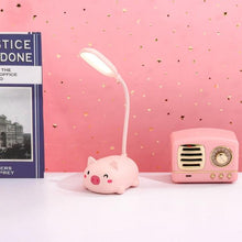 Load image into Gallery viewer, Children Desk Lamp LED Bedside Table Lamp Flexo Balance Light Gooseneck Drawing Iluminaria For Study Badroom Decor Cute Bear Cute Study Lamps for Bedroom Décor
