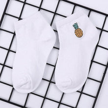 Load image into Gallery viewer, Children's Cotton Socks Cute Cartoon Fruit Embroidery Socks Comfortable Cartoon Socks Combed Out Of Pure Cotton Soft Comfortable Crew Socks For Kids
