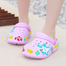将图片加载到图库查看器，Children Summer Cartoon Sandals Quick-Dry Beach Kids Clogs Slippers Light-Weight Wear-Resistant Boy Girl Shoes Comfort Clogs Kids Slip On Garden Shoes Boys Lightweight Outdoor Beach Pool Slide Sandals

