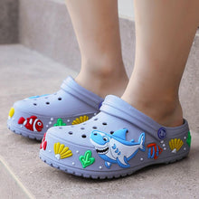 将图片加载到图库查看器，Children Summer Cartoon Sandals Quick-Dry Beach Kids Clogs Slippers Light-Weight Wear-Resistant Boy Girl Shoes Comfort Clogs Kids Slip On Garden Shoes Boys Lightweight Outdoor Beach Pool Slide Sandals
