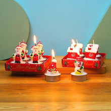 将图片加载到图库查看器，Christmas Candle Themed Festival Ornament Christmas Tea light Candles Handmade Delicate Santa Claus Snowman Pine Cones Christmas Tree Candles Christmas Home Decorations Decorative Cartoon Shaped Candle Home Decor
