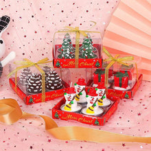 将图片加载到图库查看器，Christmas Candle Themed Festival Ornament Christmas Tea light Candles Handmade Delicate Santa Claus Snowman Pine Cones Christmas Tree Candles Christmas Home Decorations Decorative Cartoon Shaped Candle Home Decor
