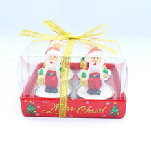 将图片加载到图库查看器，Christmas Candle Themed Festival Ornament Christmas Tea light Candles Handmade Delicate Santa Claus Snowman Pine Cones Christmas Tree Candles Christmas Home Decorations Decorative Cartoon Shaped Candle Home Decor
