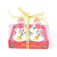 将图片加载到图库查看器，Christmas Candle Themed Festival Ornament Christmas Tea light Candles Handmade Delicate Santa Claus Snowman Pine Cones Christmas Tree Candles Christmas Home Decorations Decorative Cartoon Shaped Candle Home Decor
