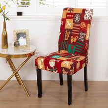 将图片加载到图库查看器，Christmas Chair Cover Stretch Seat Case Spandex Chair Covers Elastic for Kitchen Dining Room Chair Banquet Slipcovers Persons Chair Cover for Christmas Kitchen Decoration Restaurant Holiday Festival Party

