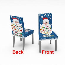 将图片加载到图库查看器，Christmas Chair Cover Stretch Spandex Digital Printed Silla Kitchen Dining Chair Covers Home Party Xmas Decor  Stretch Chair Cover for Dining Room Chair Protector Seat Cover Stretch Slipcover Christmas Bell Furniture For Living Room Ceremony Hotel
