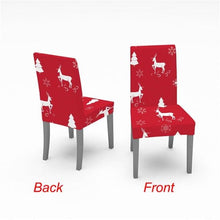 将图片加载到图库查看器，Christmas Chair Cover Stretch Spandex Digital Printed Silla Kitchen Dining Chair Covers Home Party Xmas Decor  Stretch Chair Cover for Dining Room Chair Protector Seat Cover Stretch Slipcover Christmas Bell Furniture For Living Room Ceremony Hotel
