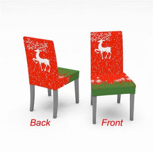 将图片加载到图库查看器，Christmas Chair Cover Stretch Spandex Digital Printed Silla Kitchen Dining Chair Covers Home Party Xmas Decor  Stretch Chair Cover for Dining Room Chair Protector Seat Cover Stretch Slipcover Christmas Bell Furniture For Living Room Ceremony Hotel
