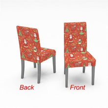 将图片加载到图库查看器，Christmas Chair Cover Stretch Spandex Digital Printed Silla Kitchen Dining Chair Covers Home Party Xmas Decor  Stretch Chair Cover for Dining Room Chair Protector Seat Cover Stretch Slipcover Christmas Bell Furniture For Living Room Ceremony Hotel
