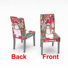 将图片加载到图库查看器，Christmas Chair Cover Stretch Spandex Digital Printed Silla Kitchen Dining Chair Covers Home Party Xmas Decor  Stretch Chair Cover for Dining Room Chair Protector Seat Cover Stretch Slipcover Christmas Bell Furniture For Living Room Ceremony Hotel
