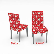 将图片加载到图库查看器，Christmas Chair Cover Stretch Spandex Digital Printed Silla Kitchen Dining Chair Covers Home Party Xmas Decor  Stretch Chair Cover for Dining Room Chair Protector Seat Cover Stretch Slipcover Christmas Bell Furniture For Living Room Ceremony Hotel
