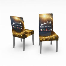 Load image into Gallery viewer, Christmas Chair Covers Santa Printed Elastic Stretch Dining Room Chair Slipcover Kitchen Seat Cover Spandex Home Decor chair Stretch Removable Washable Dining Room Chair Protector Slipcovers Christmas Decoration/Home Decor Dining Room Seat Cover
