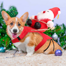 Load image into Gallery viewer, Christmas Costumes Red Winter  Coat for Dog Riding Santa Claus  with Bell
