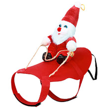 Load image into Gallery viewer, Christmas Costumes Red Winter  Coat for Dog Riding Santa Claus  with Bell

