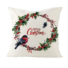 将图片加载到图库查看器，Christmas Cover Cushion For Home Decor Pillowcase Santa Claus Christmas Throw Pillow Covers Waterproof Outdoor Pillow Covers Cotton Linen Christmas Pillow Covers Linen Print Merry Christmas Navidad 2022 New Year Gift 45x45CM
