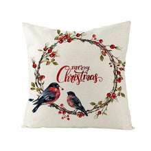 将图片加载到图库查看器，Christmas Cover Cushion For Home Decor Pillowcase Santa Claus Christmas Throw Pillow Covers Waterproof Outdoor Pillow Covers Cotton Linen Christmas Pillow Covers Linen Print Merry Christmas Navidad 2022 New Year Gift 45x45CM
