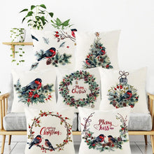 将图片加载到图库查看器，Christmas Cover Cushion For Home Decor Pillowcase Santa Claus Christmas Throw Pillow Covers Waterproof Outdoor Pillow Covers Cotton Linen Christmas Pillow Covers Linen Print Merry Christmas Navidad 2022 New Year Gift 45x45CM
