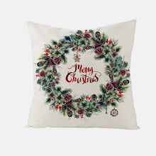 将图片加载到图库查看器，Christmas Cover Cushion For Home Decor Pillowcase Santa Claus Christmas Throw Pillow Covers Waterproof Outdoor Pillow Covers Cotton Linen Christmas Pillow Covers Linen Print Merry Christmas Navidad 2022 New Year Gift 45x45CM
